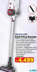 ENGLİSH HOME ŞARJLI DİKEY SÜPÜRGE fiyat ve kampanya bilgisi
